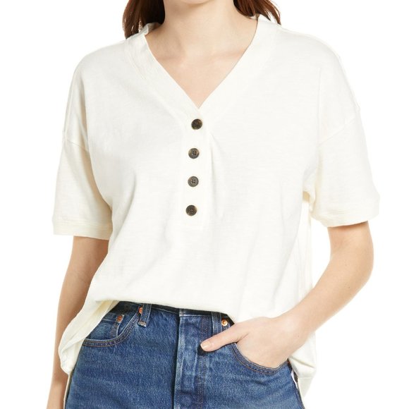 Madewell Relaxed Henley Tee Nwt 